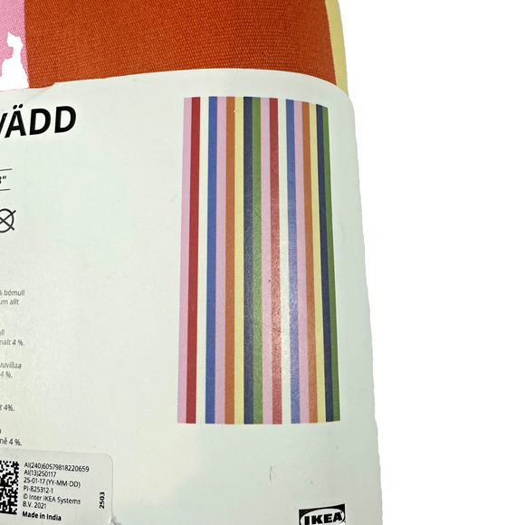 Ikea JATTEVADD Pre-cut Fabric Multicolor Stripes, 59x118" Thick Cotton, NEW - Picture 2 of 6